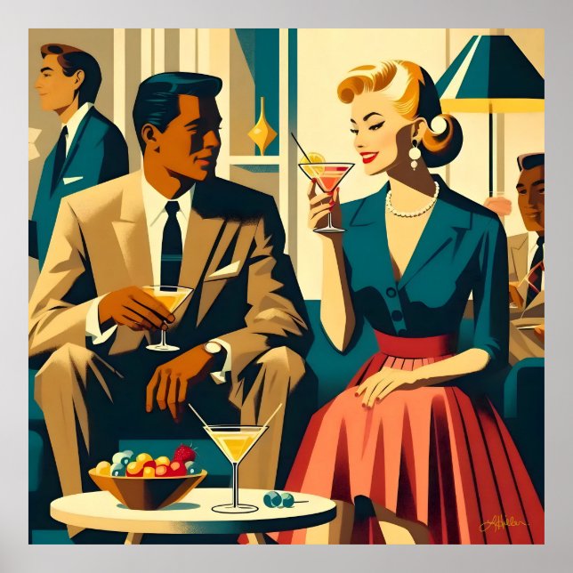 Cocktailparty Par Kärlek Poster (Framsidan)
