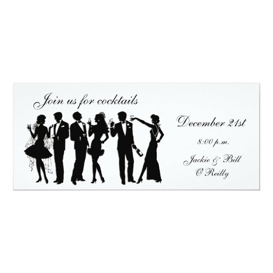 Cocktailpartyfolk 10,2 X 23,5 Cm Inbjudningskort