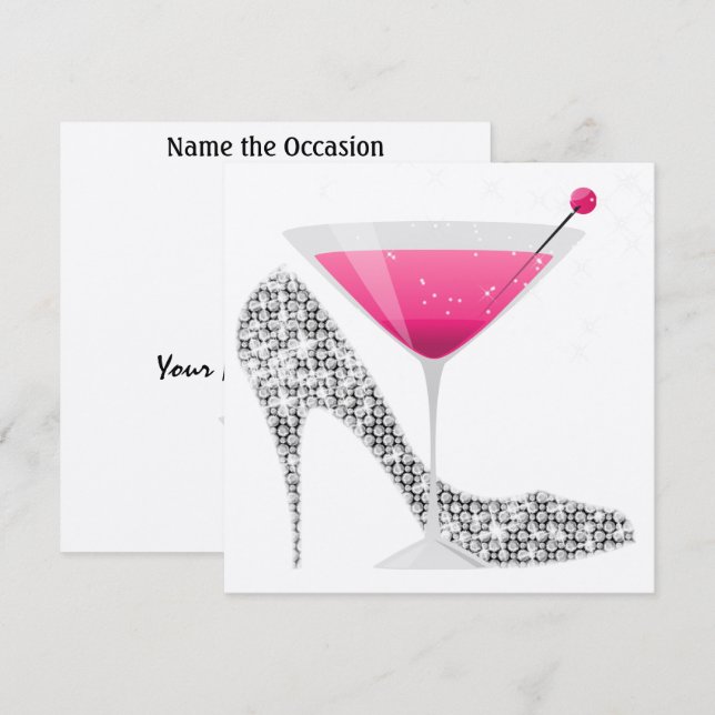 Cocktailpartyinbjudan av SRF Inbjudningar (Fram/baksida)