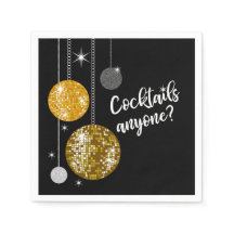 Cocktails any disco boll napkin