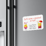 Cocktails av krusdörrstateroom Magnet Drinks<br><div class="desc">Den här designen har skapats genom digital grafik. Det kan vara personlig i området att tillhandahålla eller anpassa genom att klicka för att anpassa ytterligare alternativ och ändra namn, initialer eller ord. Du kan också ändra texten färg och stil eller ta bort texten för en bilddesign. Kontakta mig på colorflowcreations@gmail.com...</div>