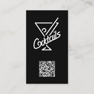 Cocktails/Bartender/QR-streckkod Visitkort