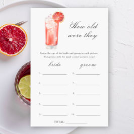 Cocktails bridal shower - How old were they game