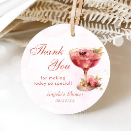 Cocktails Brunch & Bubbly Bröllopsdusch  Gåvor Etiketter