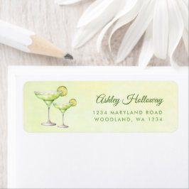 Cocktails Brunch & Bubbly Bröllopsfest  Returadress Etikett