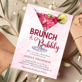 Cocktails Brunch & Bubly Möhippa Inbjudningar