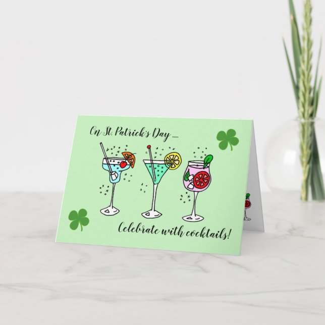 Cocktails Celebrate St patrick's day Kort (Framsida)