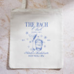 Cocktails Club Bachelorette Party Blue Tygkasse<br><div class="desc">Celebrate your bachelorette party with this personalized tote bag featuring a vintage retro cocktails theme in blue. Perfect for bridesmaids gifts,  bride squad favors,  or bridal showers. Customize with names or dates for a unique touch. Durable,  reusable,  and stylish for carrying party essentials or as keepsakes.</div>
