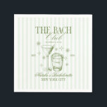 Cocktails Club Bachelorette Party Green Pappersservett<br><div class="desc">Add a fun touch to your bachelorette party with these personalized paper napkins featuring a vintage retro cocktails theme in green. Perfect for bridal showers,  bridesmaids brunches,  or beach bachelorette parties. Customize with names or dates for a unique detail guests will love.</div>