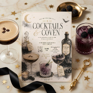 Cocktails & Coven Halloween Cocktail Party Julkort