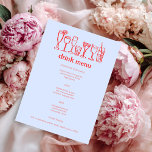 Cocktails Doodle Sketch Modern ANPASSNINGSBAR Drin Meny<br><div class="desc">Använda de här roligtarna med visuella menykort för bröllop, förlovningsfest, möhippa eller annan händelse. Hand plockade av mig för dig. Helt redigerbart, lägg till din egen text eller bakgrund färg. Klicka på "anpassa" om du vill redigera texten och "redigera design" om du vill ändra typsnitt, färg och lägga till text....</div>