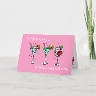 Cocktails firar Mors dag-kort Kort