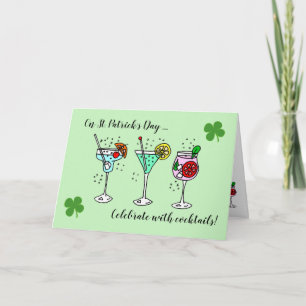 Cocktails firar St. Patricks dag Kort