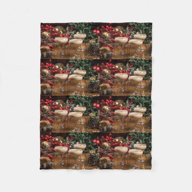 *COCKTAILS GALORE* CHRISTMAS BLANKET FLEECEFILT (Framsidan)