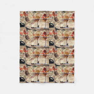 *COCKTAILS GALORE* CHRISTMAS BLANKET FLEECEFILT