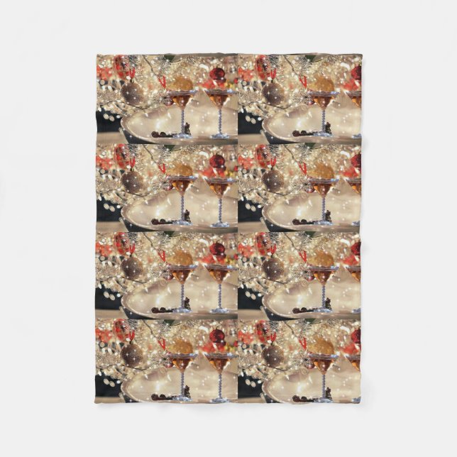 *COCKTAILS GALORE* CHRISTMAS BLANKET FLEECEFILT (Framsidan)