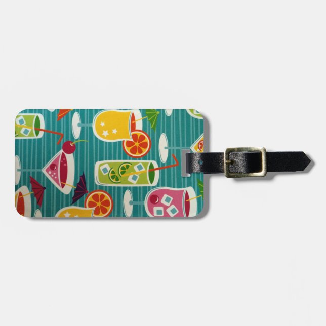 "COCKTAILS GALORE" GOLF/LUGGAGE/I.D.LAPP BAGAGEBRICKA (Horisontell Framsida)