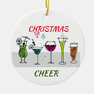 COCKTAILS/GOD JUL PÅ ANNAN SIDA CERAMIC O JULGRANSPRYDNAD KERAMIK