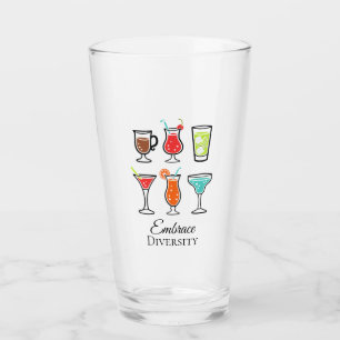 Cocktails Illustration Embrace Diversity Modern Glaskopp