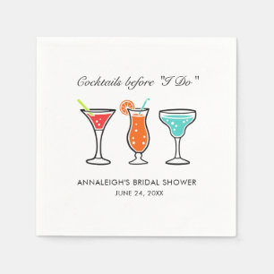 Cocktails innan jag gör bröllopsfest papper pappersservett
