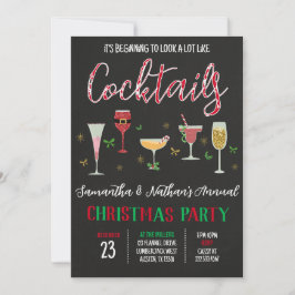 Cocktails jul Party Inbjudningar