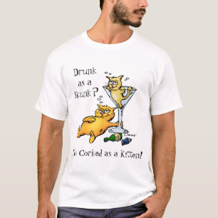 Cocktails & Kittens - Korkad som en kattunge-tröja T Shirt