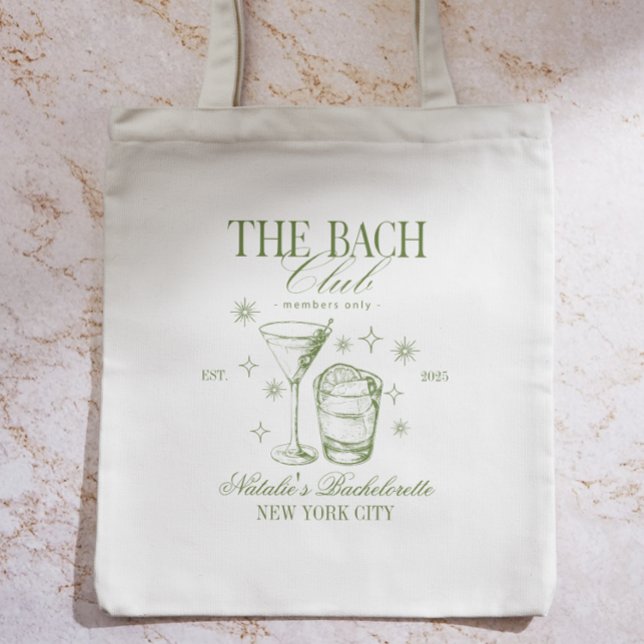 Cocktails Klubb Bachelorette Party Grönt Tygkasse (Vintage Cocktails Bachelorette Party Tote)