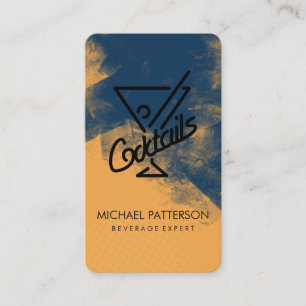 Cocktails Martini Drink Logotyp Visitkort