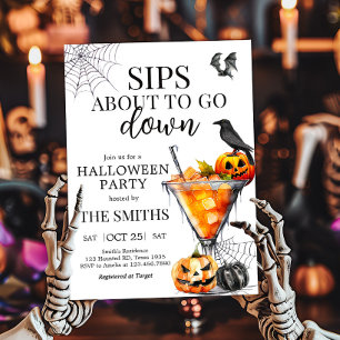 Cocktails Martini Halloween fest Inbjudningar