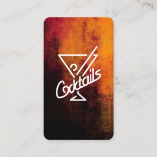 Cocktails Martini Orange Black Struktur Visitkort