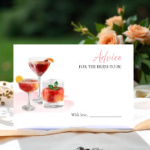 Cocktails Möhippa Advice for the Bride Card