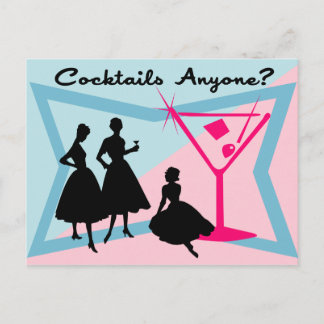 Cocktails Någon? Postkort Vykort
