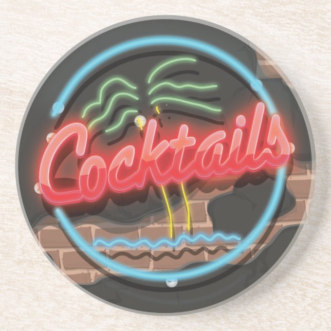 Cocktails Nattklubb Neon Underlägg (Framsidan)