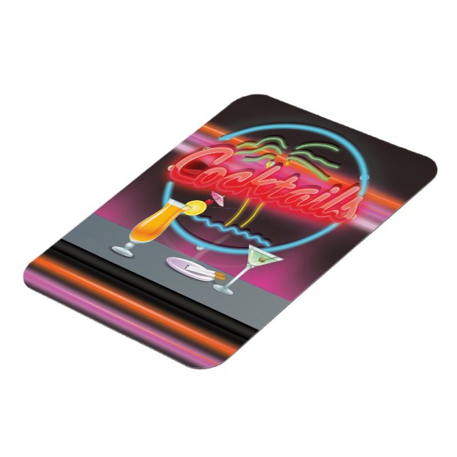 Cocktails nattklubb pub med drycker magnet (Vänstra Sidan)