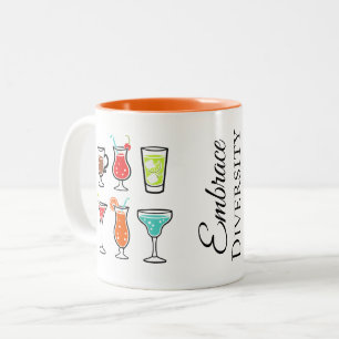 Cocktails Omfamnar Mångfald Sjungmö Två-Tonad Mugg