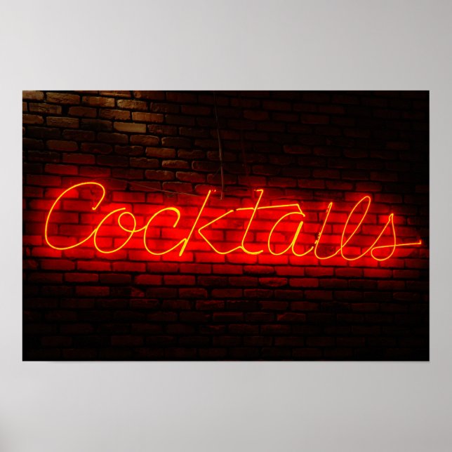 Cocktails på Brick Poster (Framsidan)