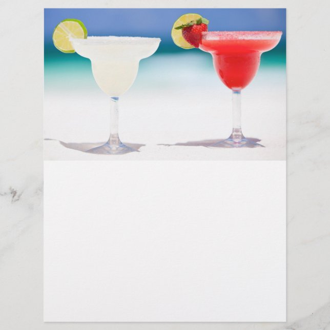 Cocktails på stranden reklamblad (Framsidan)