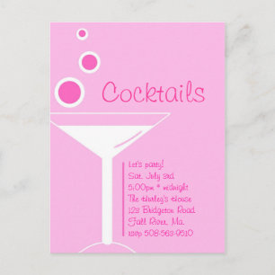 Cocktails Party-inbjudan Inbjudan Vykort