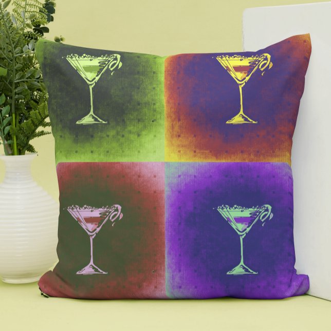 Cocktails Pop Art Kudde (Skapare uppladdad)