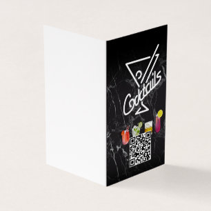 Cocktails QR-kod Lägg till Anpassningsbar Visitkort
