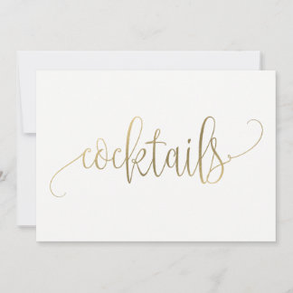 Cocktails skylt - vacker kalligrafi