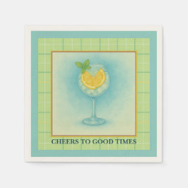 Cocktailservett | Gin & Citron Sommarunderhållning Pappersservett