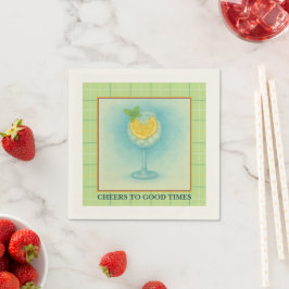 Cocktailservett | Gin & Citron Sommarunderhållning Pappersservett