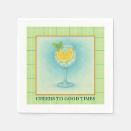 Cocktailservett | Gin & Citron Sommarunderhållning Pappersservett