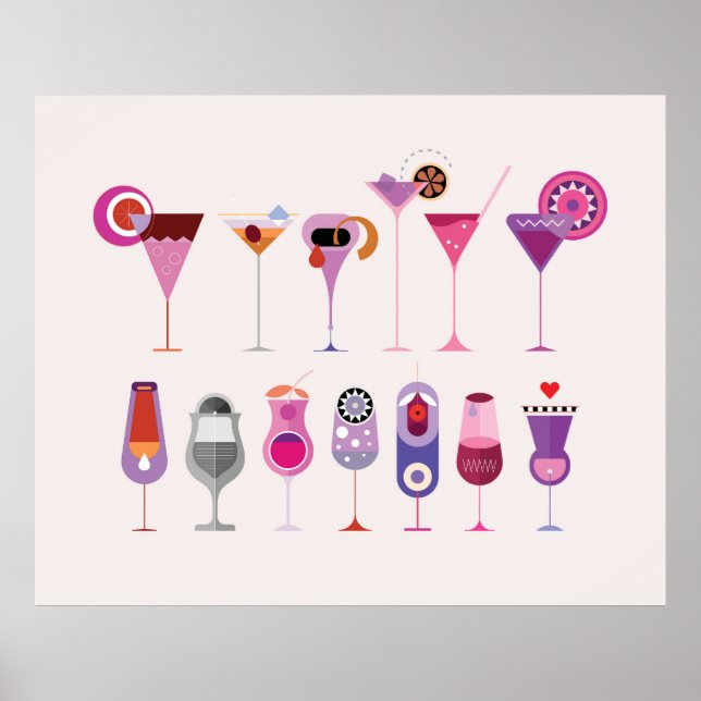 Cocktailsglas   poster (Framsidan)