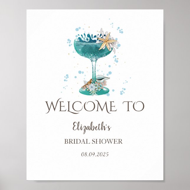 Cocktailsniglar sommarbröllopsfest poster (Framsidan)