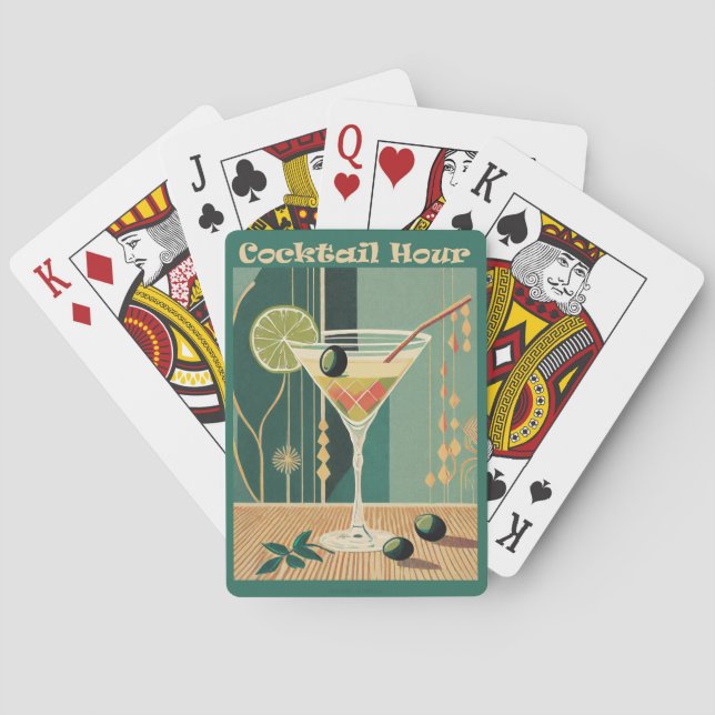Cocktailtimme Mid Century Design Casinokort (Baksidan)