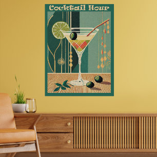Cocktailtimme Mid Century Design Poster
