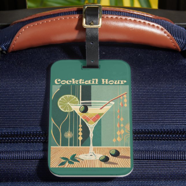 Cocktailtimme Mid Century Modern Martini Bagagebricka (Framsida Insitu 2)
