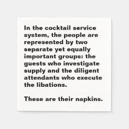 Cocktailtjänstsystem Brottsprogram Cocktail Pappersservett